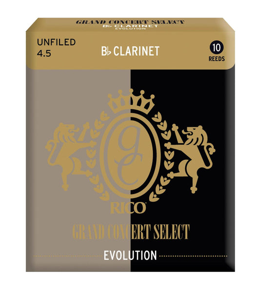 Rico Grand Concert Select Evolution Bb Clarinet Reeds, Strength 4.5, 10-pack