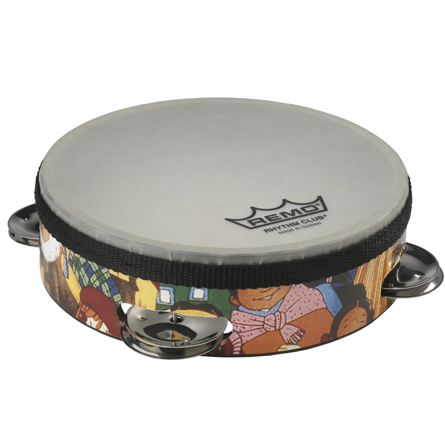 Remo Rhythm Club 6 Inch Tambourine with Head and 4 Sets of Jingles