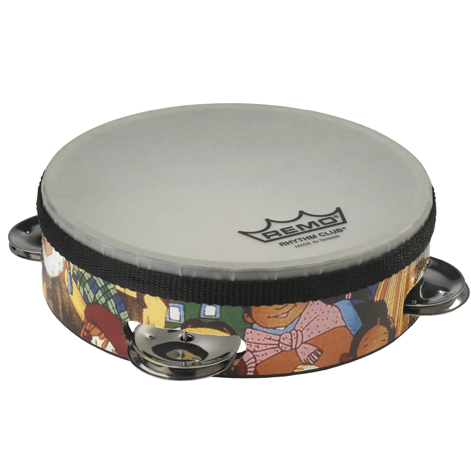 Remo Rhythm Club 6 Inch Tambourine with Head and 4 Sets of Jingles