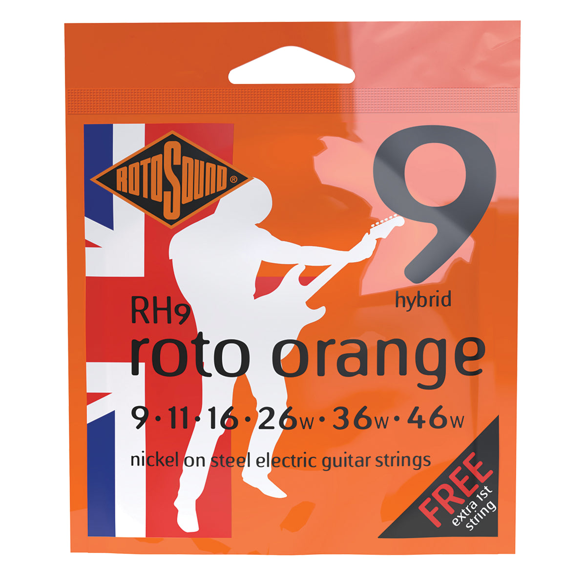 Rotosound Roto Orange Electric Guitar String Set 9 - 46 [RH9]