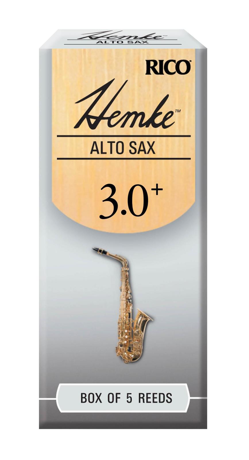 Hemke Alto Sax Reeds, Strength 3.0+, 5-pack