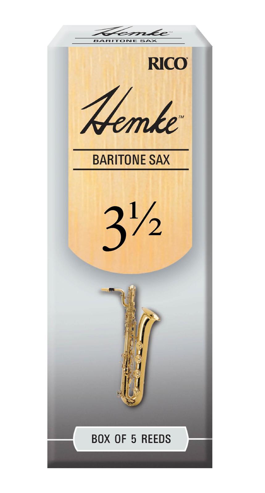 Hemke Baritone Sax Reeds, Strength 3.5, 5-pack