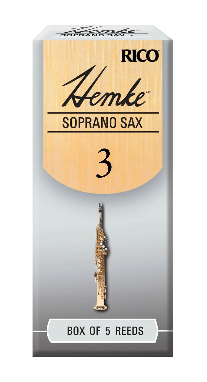 Hemke Soprano Sax Reeds, Strength 3.0, 5-pack