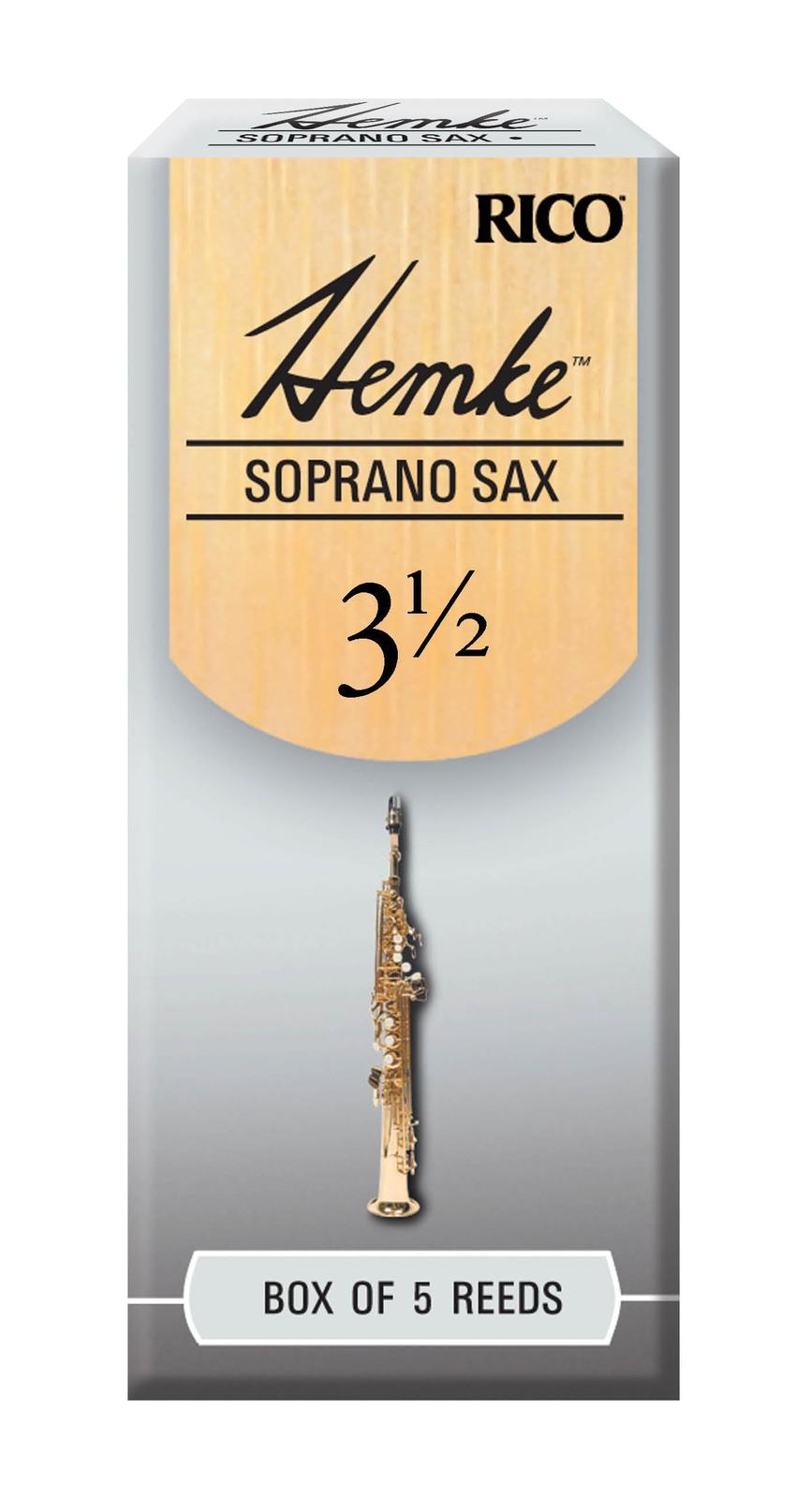 Hemke Soprano Sax Reeds, Strength 3.5, 5-pack