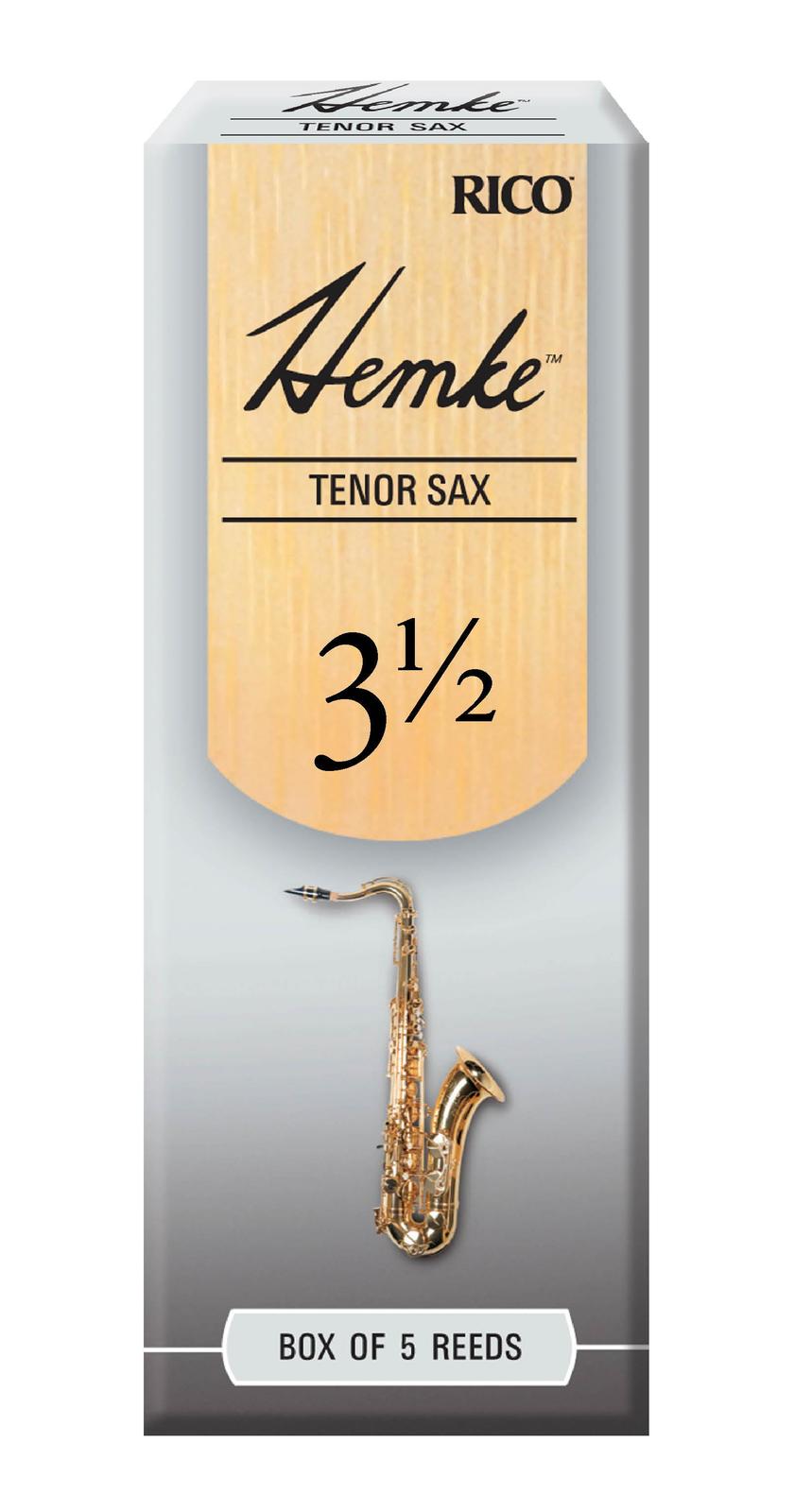 Hemke Tenor Sax Reeds, Strength 3.5, 5-pack