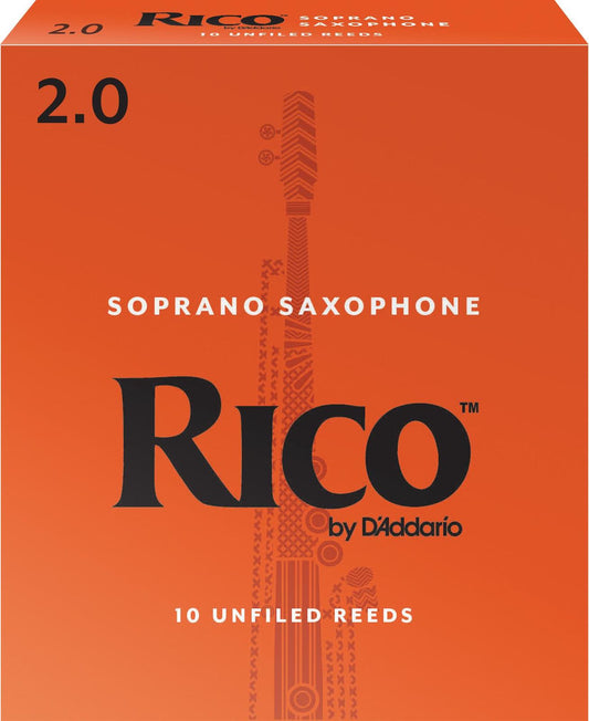 Rico Soprano Sax Reeds, Strength 2.0, 10-pack