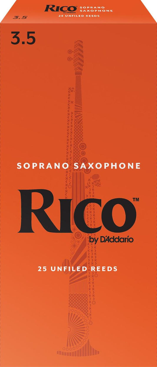 Rico Soprano Sax Reeds, Strength 3.5, 25-pack