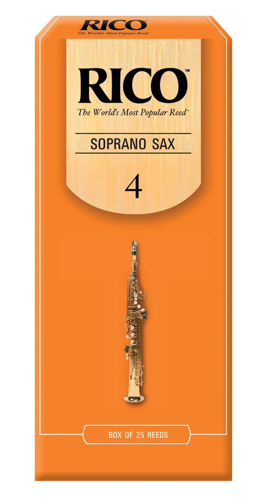 Rico Soprano Sax Reeds, Strength 4.0, 25-pack