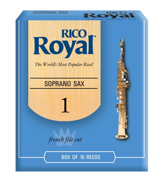 Rico Royal Soprano Sax Reeds, Strength 1.0, 10-pack