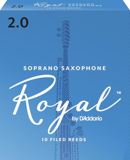 Rico Royal Soprano Sax Reeds, Strength 2.0, 10-pack