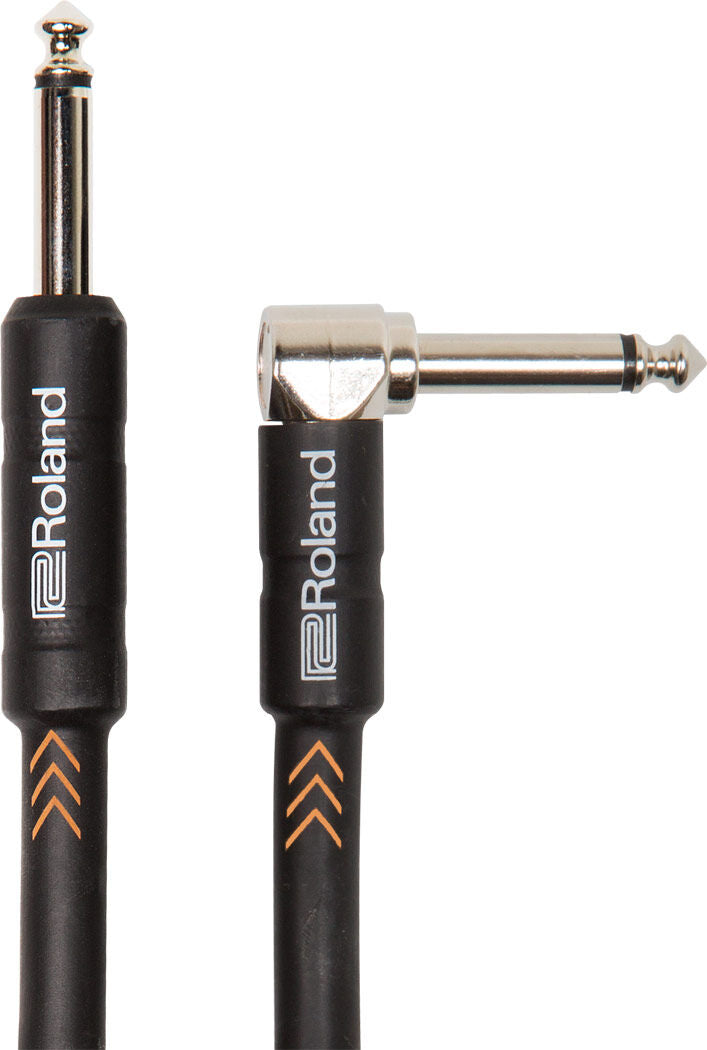 ROLAND RIC-B10A Black Series 10ft Instrument Cable - Straight to Right-Angle 1/4" Connectors, Oxygen-Free, Professional Performance — view 2