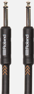 ROLAND RIC-B15 Black Series 15ft Instrument Cable - Straight 1/4-inch Connectors, Professional Performance, High-Quality Sound
