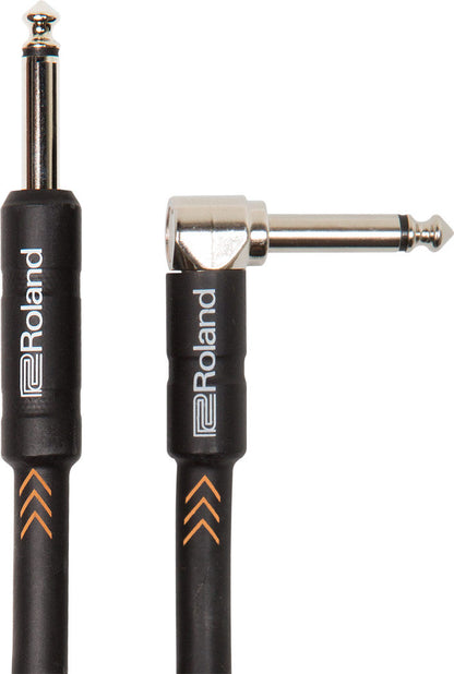 Roland RIC-B20A Black Series 20ft Instrument Cable - Straight to Right-Angle 1/4" Connectors, Professional Quality, Oxygen-Free Copper — view 2