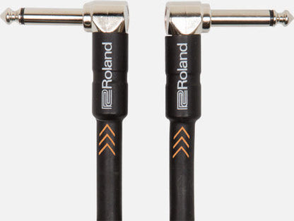 ROLAND RIC-B3AA Black Series 3ft Instrument Cable - Right-Angle 1/4-inch Connectors, Oxygen-Free Copper Core