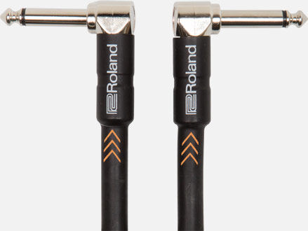 ROLAND RIC-B3AA Black Series 3ft Instrument Cable - Right-Angle 1/4-inch Connectors, Oxygen-Free Copper Core
