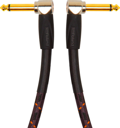 ROLAND RIC-G3AA Gold Series 3ft Instrument Cable - Right-Angle 1/4" Connectors, Low Noise Transmission — view 2