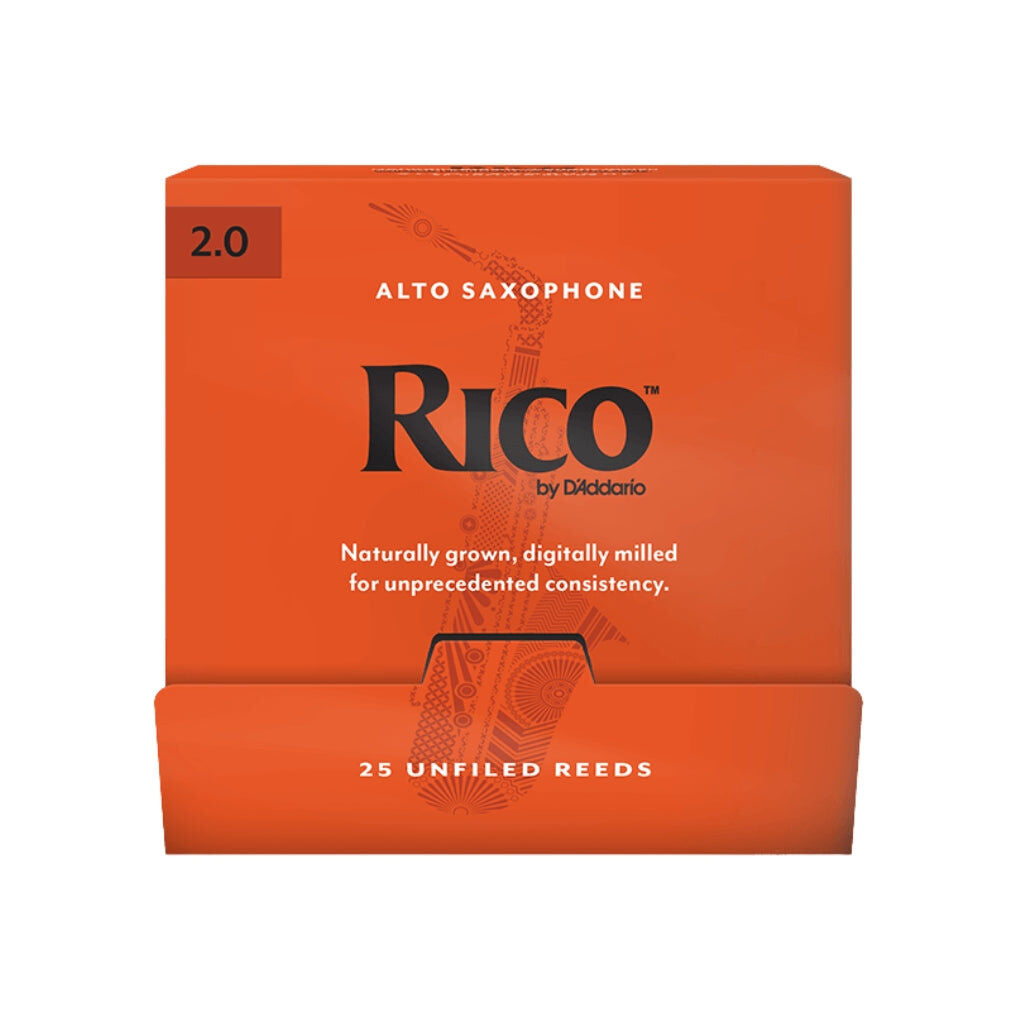 Rico by D'Addario Alto Saxophone Reeds B25 Strength 2.0 Unfiled