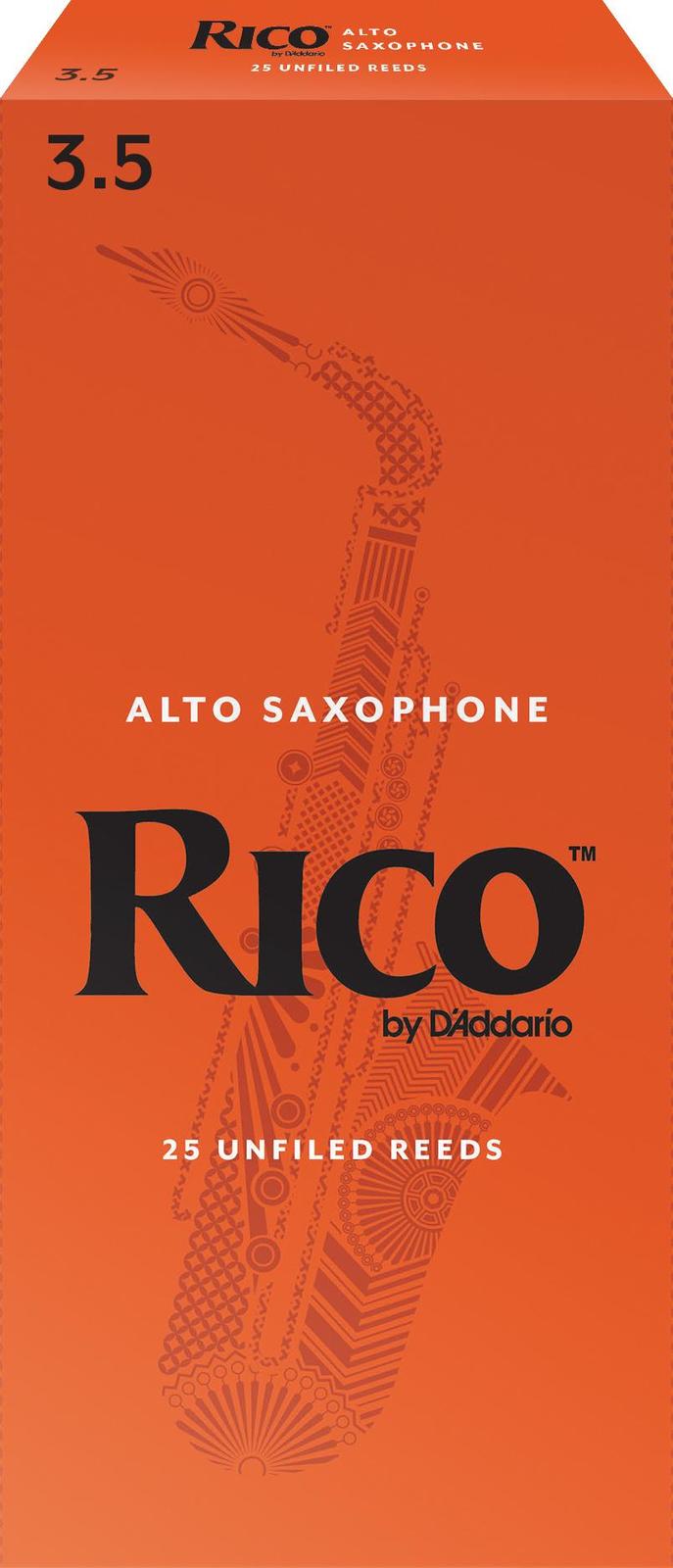 Rico Alto Sax Reeds, Strength 3.5, 25-pack