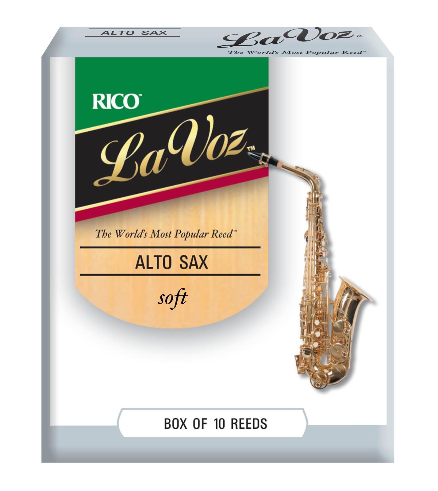 La Voz Alto Sax Reeds, Strength Soft, 10-pack
