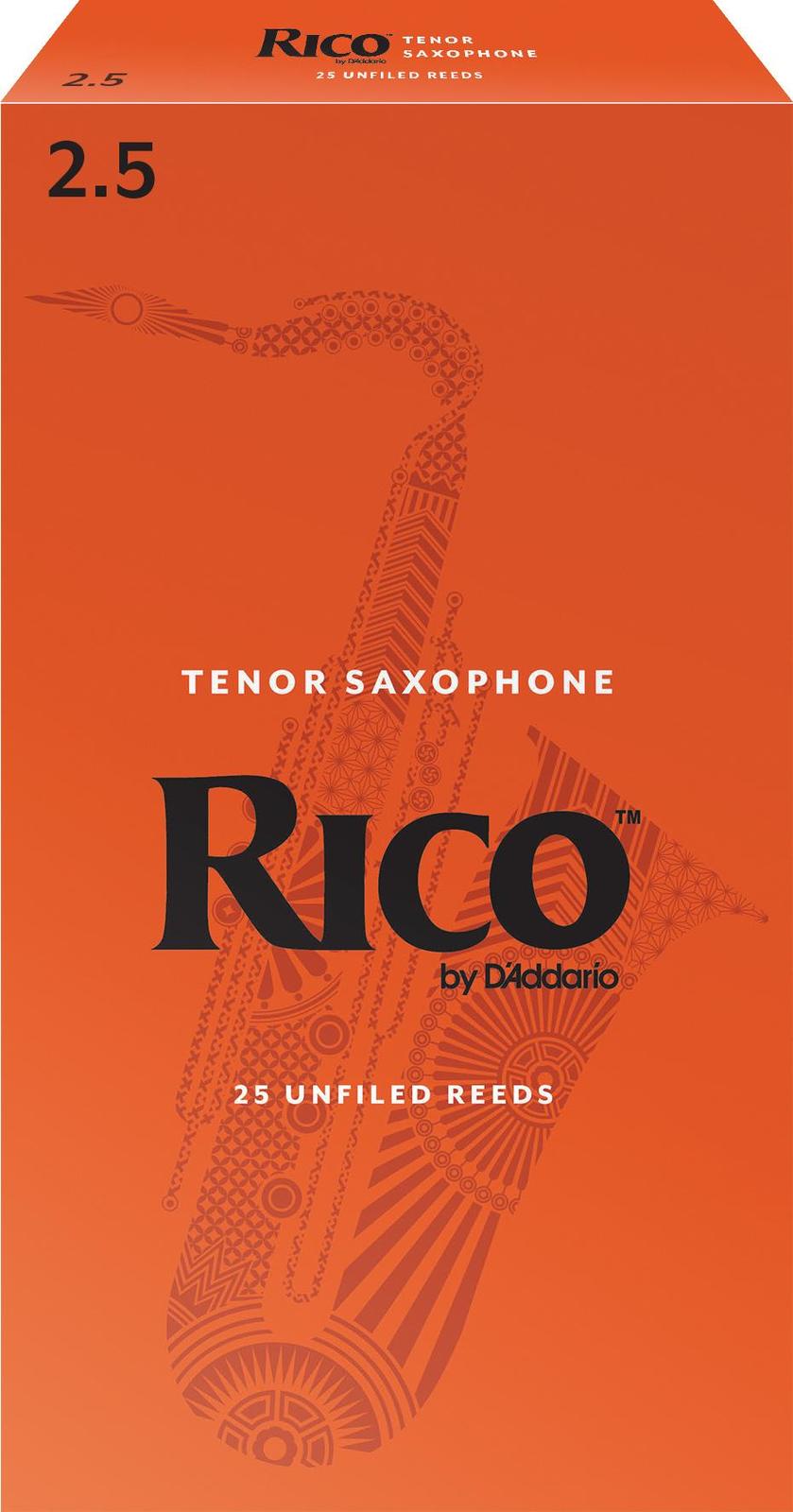 Rico Tenor Sax Reeds, Strength 2.5, 25-pack
