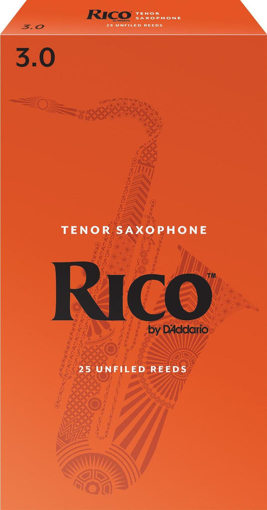 Rico Tenor Sax Reeds, Strength 3.0, 25-pack