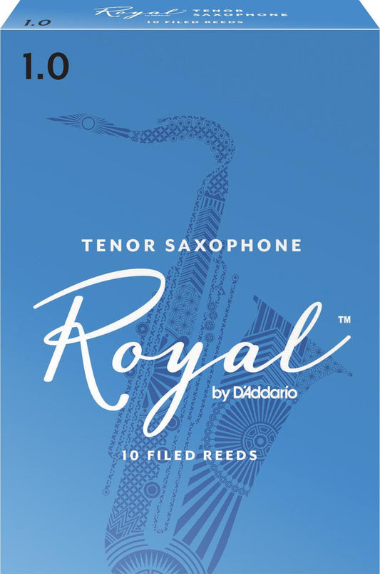Rico Royal Tenor Sax Reeds, Strength 1.0, 10-pack
