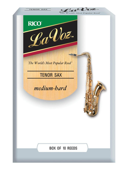 La Voz Tenor Sax Reeds, Strength Medium-Hard, 10-pack