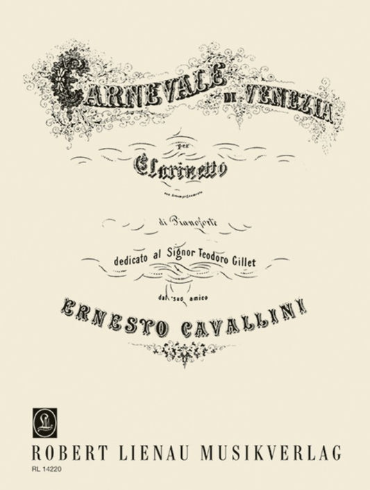 Cavallini - Carnival Of Venice E Flat Clarinet/Piano (Softcover Book)