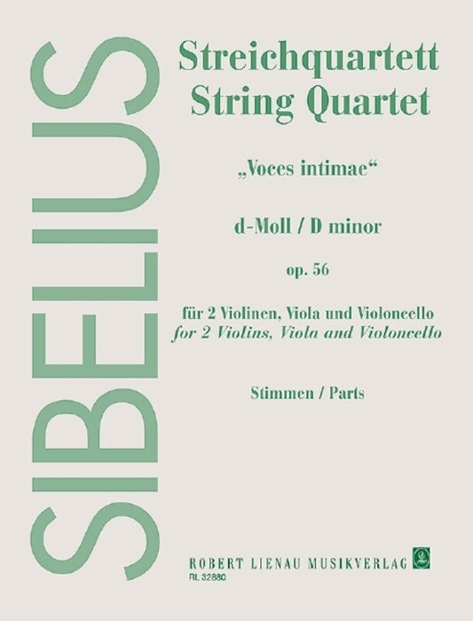 Sibelius - String Quartet D Min Op 56 Voces Intimae Parts (Set of Parts)