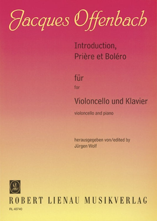 Offenbach - Introduction Priere Et Bolero Cello/Piano (Softcover Book)