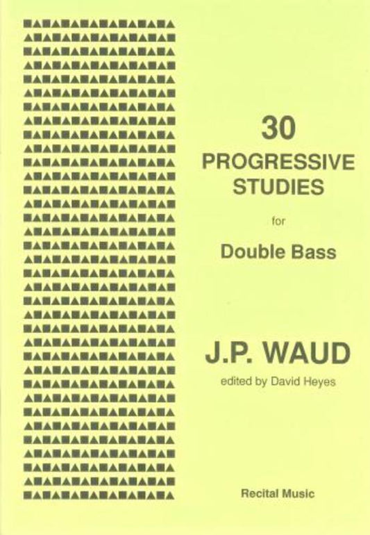 Waud - 30 Progressive Studies For Double Bass (Softcover Book)