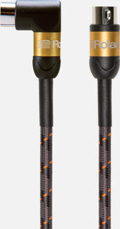 ROLAND RMIDI-G5A Gold Series MIDI Cable 5ft Angled Connectors - Premium Multi-Strand Copper, Reliable Data Transmission