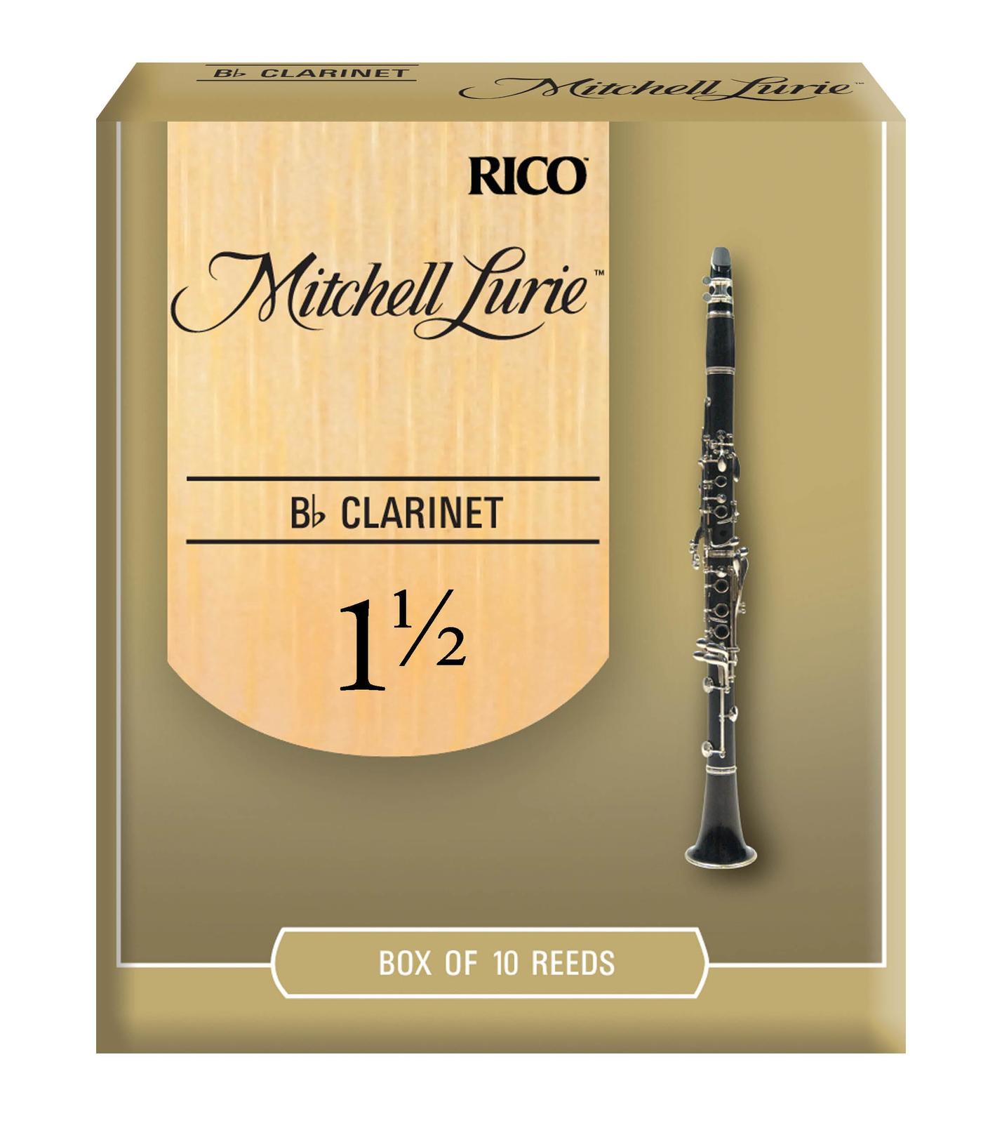 Mitchell Lurie Bb Clarinet Reeds, Strength 1.5, 10-pack