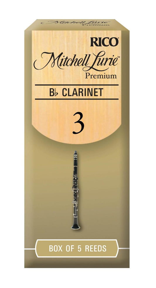 Mitchell Lurie Premium Bb Clarinet Reeds, Strength 3.0, 5-pack