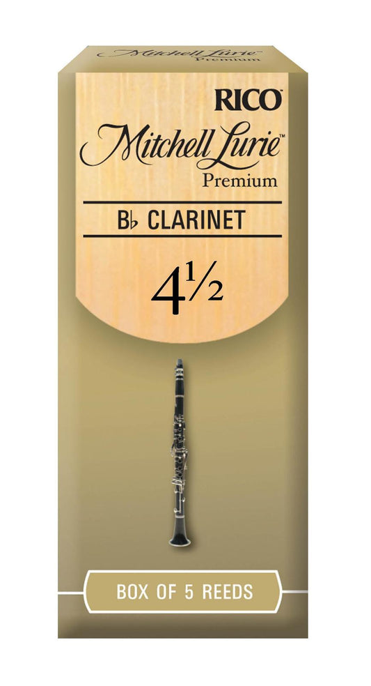Mitchell Lurie Premium Bb Clarinet Reeds, Strength 4.5, 5-pack