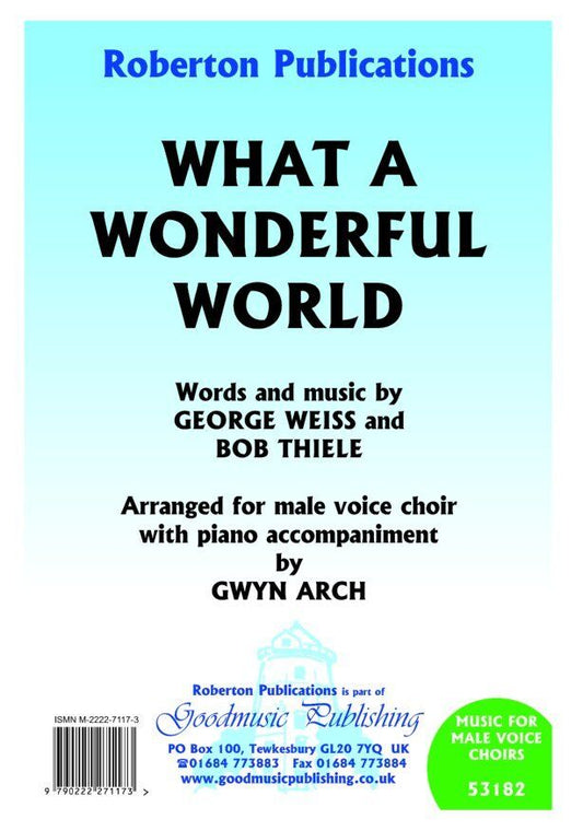 What A Wonderful World TTBB/Piano Arrangement