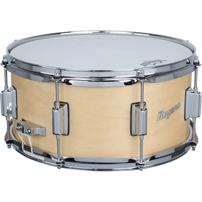 Rogers PowerTone Wood Shell Snare Drum Satin Natural 14 x 6.5" 5-Ply Maple-Poplar 2-Ply Reinforcement 8 Lug Beavertail Lugs