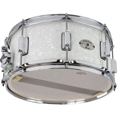 Rogers PowerTone Wood Shell Snare Drum White Marine Pearl 14 x 6.5" 5-Ply Maple/Poplar — view 4