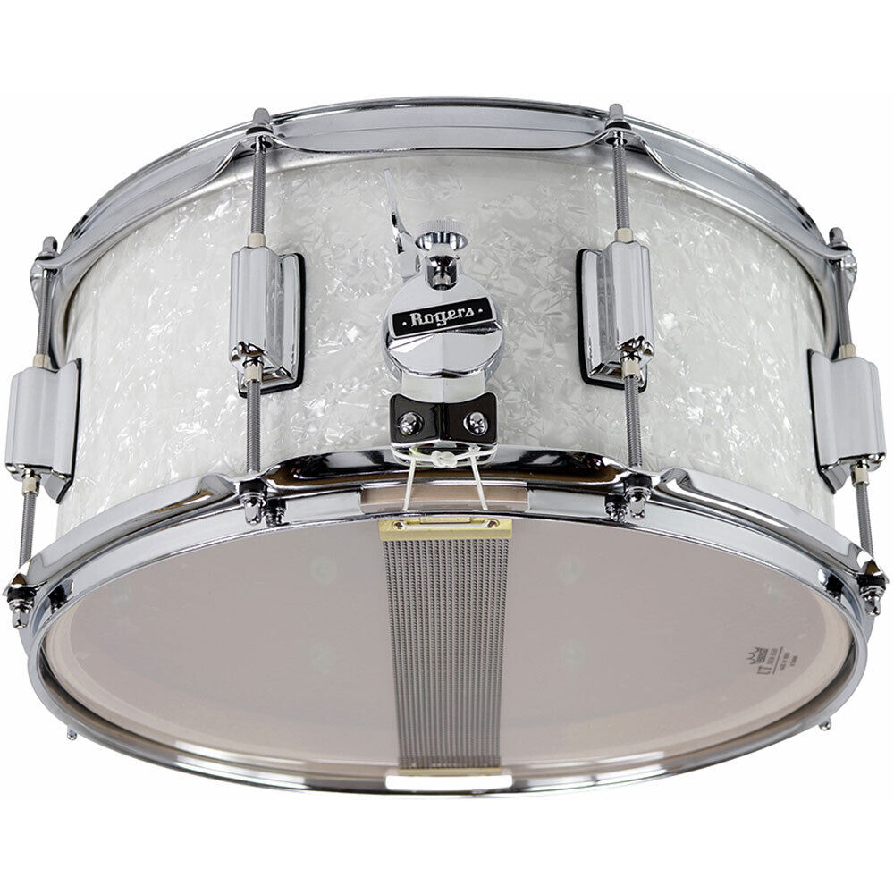 Rogers PowerTone Wood Shell Snare Drum White Marine Pearl 14 x 6.5" 5-Ply Maple/Poplar — view 5