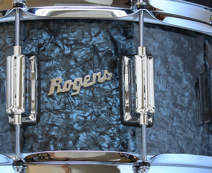Rogers Dyna-Sonic Beavertail Snare Drum - Black Diamond Pearl - 14 x 6.5" - Model No. 37BP — view 3