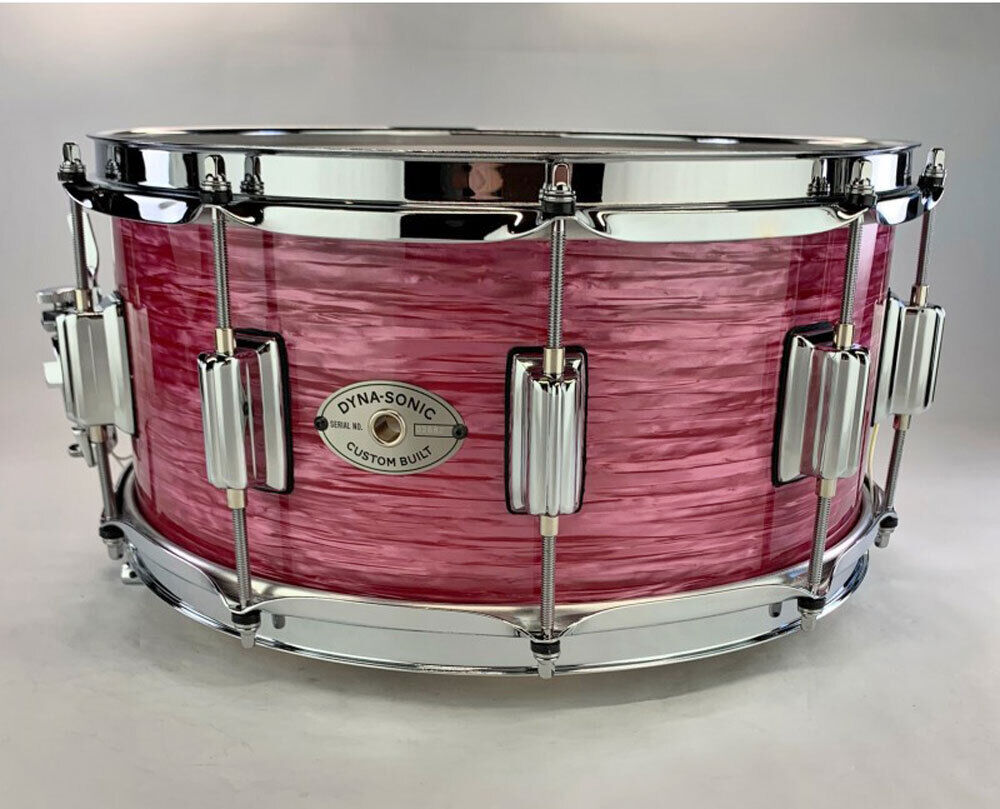 Rogers Dyna-Sonic Custom Series Snare Drum, Red Ripple, 14 x 6.5", Limited Edition, Hand-Built, Floating Snare Rail System, Maple/Poplar Shell — view 2