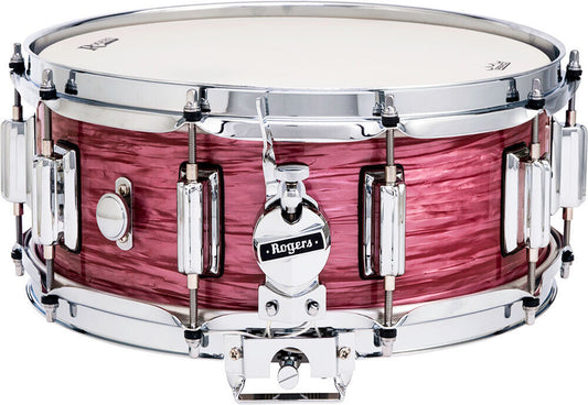 Rogers Dyna-Sonic Custom Series Snare Drum, Red Ripple, 14 x 6.5", Limited Edition, Hand-Built, Floating Snare Rail System, Maple/Poplar Shell