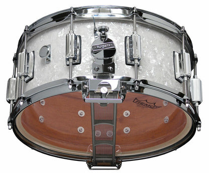 Rogers Dyna-Sonic Beavertail Snare Drum - 14" x 6.5" White Marine Pearl Model No. 37WMP — view 2
