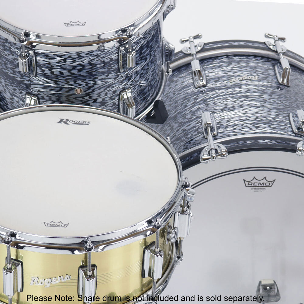 Rogers CLEO-0320HX Cleveland Series 3-Piece Drum Kit, Sky Blue Onyx, 14" x 20" Bass Drum, 14" x 14" Floor Tom, 8" x 12" Tom Tom — view 6