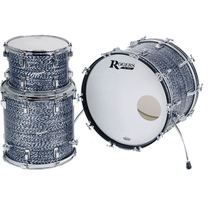 Rogers CLEO-0320HX Cleveland Series 3-Piece Drum Kit, Sky Blue Onyx, 14" x 20" Bass Drum, 14" x 14" Floor Tom, 8" x 12" Tom Tom — view 3