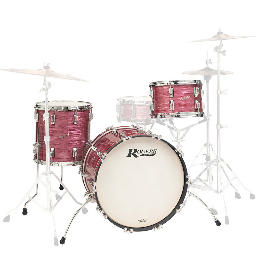 Rogers CV-0320ALN Covington Series 3-Piece Drum Kit Red Ripple Finish