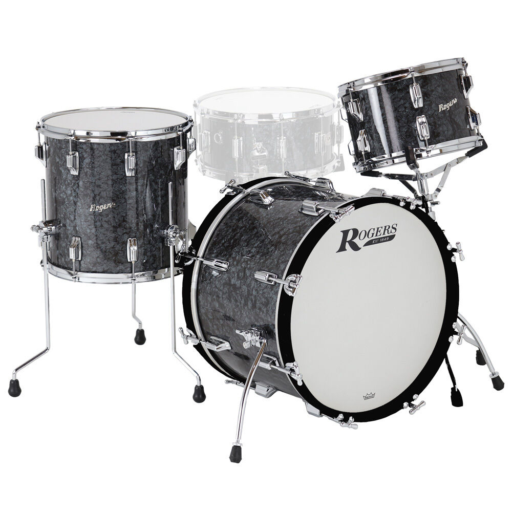 Rogers CV-0322 Covington Series 3-Piece Drum Kit Black Diamond Pearl