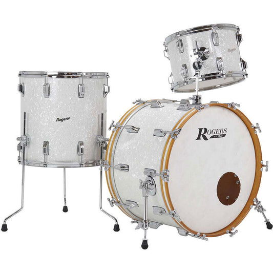 Rogers PT-0322HX PowerTone Series 3-Piece Drum Kit White Marine Pearl Finish