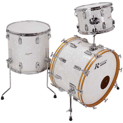 Rogers PT-0322HX PowerTone Series 3-Piece Drum Kit White Marine Pearl Finish — view 2