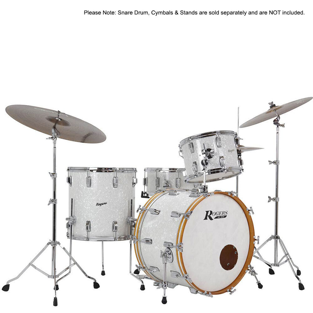 Rogers PT-0322HX PowerTone Series 3-Piece Drum Kit White Marine Pearl Finish — view 3